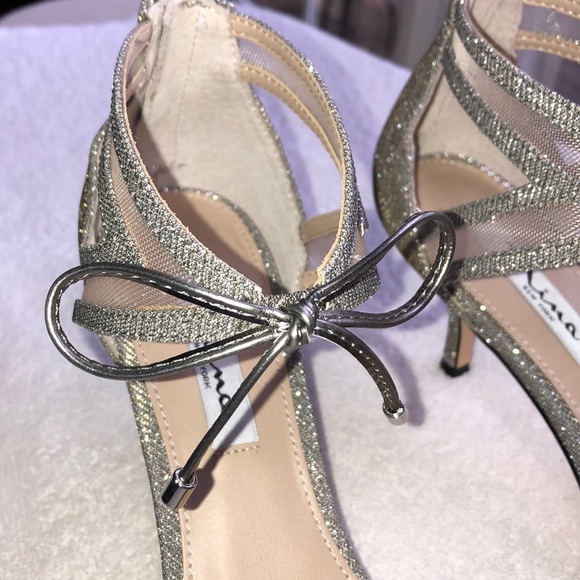 NEW! Nina Cheri illusion Silver Dress sandals - Picture 6 of 8